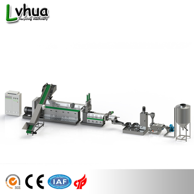 LDPE daya 75-30kw 70r / min air cincin panas memotong garis pelletizing LDK 250-300 kg / h output
