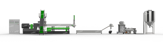ABS parrallel twin screw extruder pelletizing line 400-500kg / h output 40: 1 rasio panjang dia.